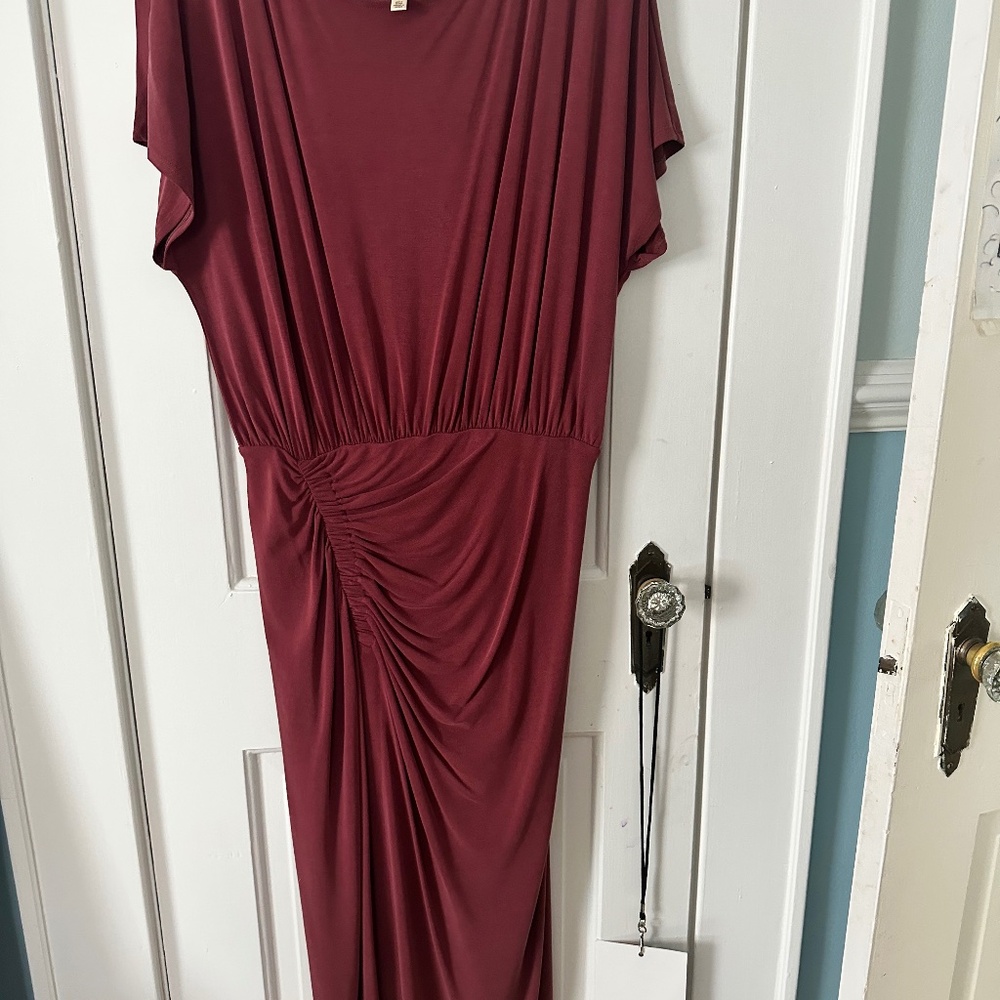 Anthropologie burgundy dress size small